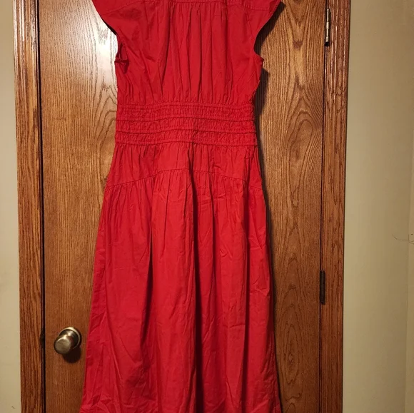 New Lucky Brand Capped Sleeve Midi Dress (L) - Breezy Cotton Comfort! - Picture 3 of 4